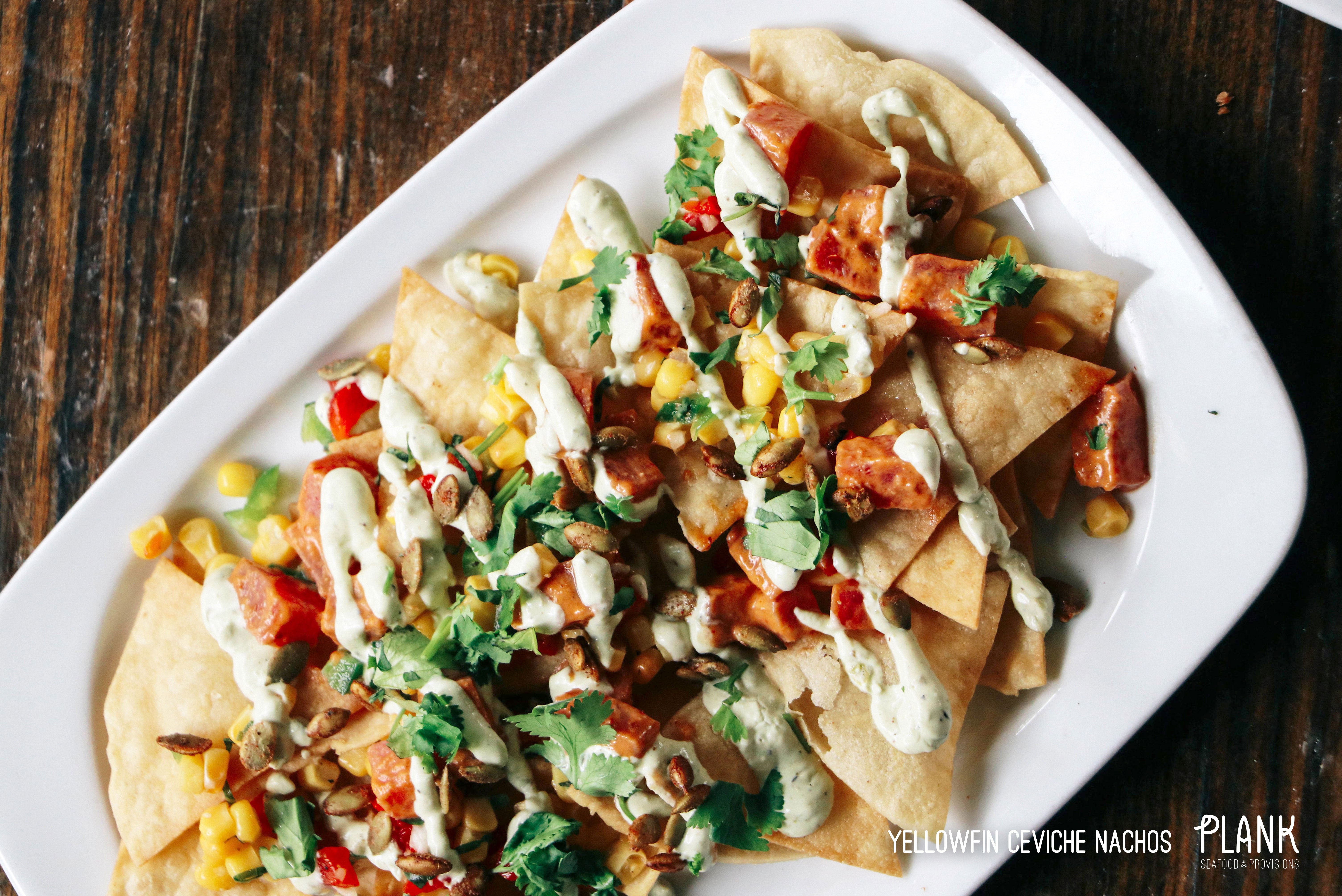 Yellowfin Ceviche Nachos | Plank Seafood Provisions